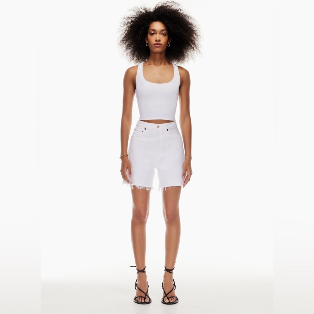 AGOLDE White Denim Bermuda Shorts